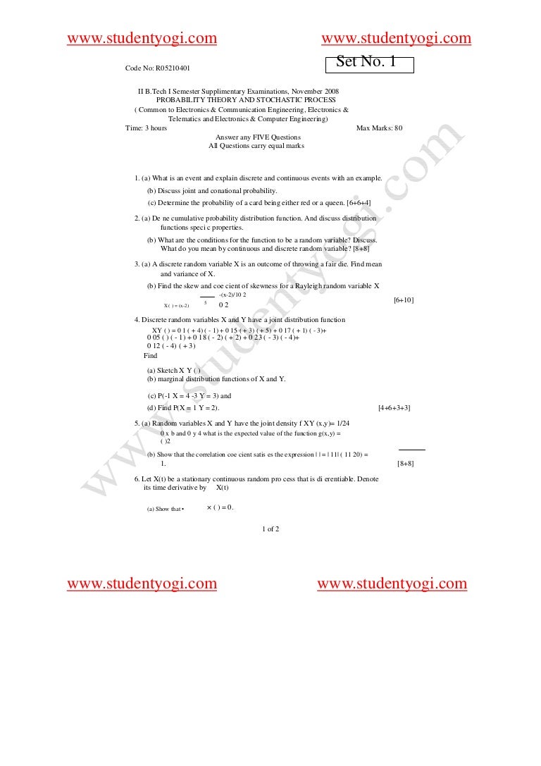 Theory of Probability and Random Processes